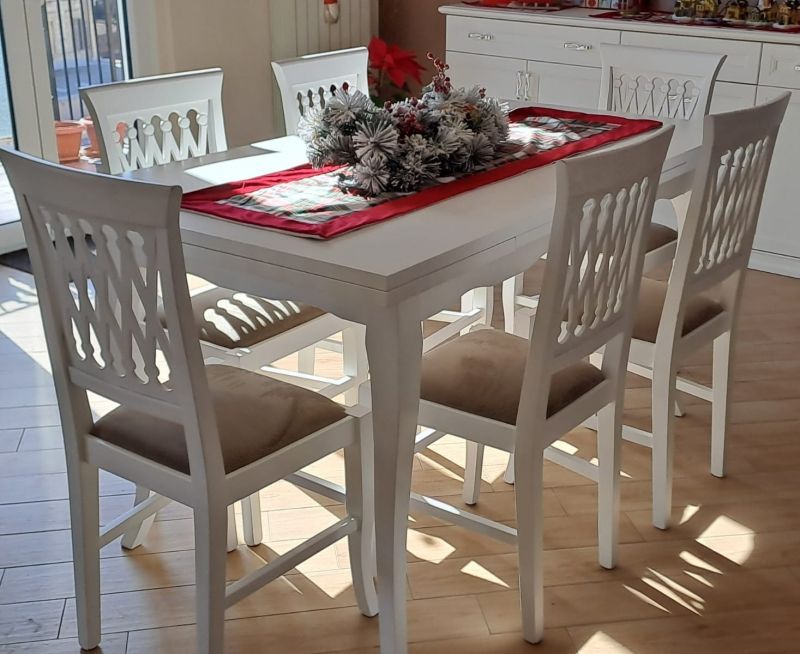 tavolo cucina classico con 6 sedie